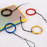 Universal Detachable Mobile Phone Case Finger Metal Ring Loop Hand Wrist Lanyard Strap Hanging Rope Keychains Anti-lost Straps