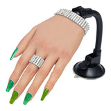 Training For Acrylic Nails Silicone Fake Hands To Nail Practice Hand Model Filming Props Veikmv