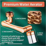 1PC Bathroom Faucet Extender,1440° Swivel Robotic Arm Swivel Extension Faucet Aerator