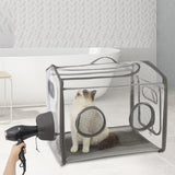 Portable foldable PVC material pet drying box pet hair dryer clean grooming house dryer