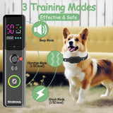 500m Electric Dog Training Detachable Bark Rechargeable Anti Barking Shock Vibration Reflective Collar for All Dogs Pet