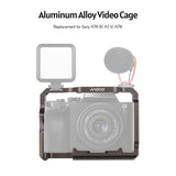 Andoer Aluminum Alloy Camera Cage Kit with Video Rig Top Handle Grip Replacement for Sony A7R III/ A7 II/ A7III