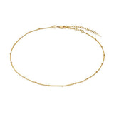 Gold Beaded Simple Fashion Vintage Necklace Sterling Silver Plating
