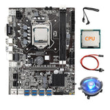 8 Gpu B75 Usb Btc Mboard+cpu+cpu Fan+sata Cable+s Cable 8x Pcie To Usb3.0 A1155 Dd