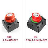 Car Disconnect 48V 24V 12V Cut Off 4 Position 3 Pin M10 275A Battery Connection Switch For Marine Boat Auto RV
