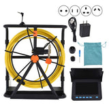 4.3inch Pipe Inspection Camera with 6 LED Lights IP68 Waterproof Plumbing Drain Endoscope Camera 100‑240V