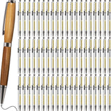 60pcs Twist-Out Pen Kit for Woodturn 7mm Slim Pen Bulk with Refill Pack Woodturn Projects for DIY Crafts Black
