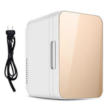 (Gold) Portable Mini Fridge Coolers and Warmer for Bedroom Car Dorm Office Desk Home Use with Double Mode Temperature Control