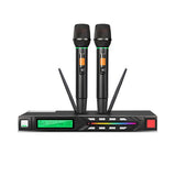 Professional Wireless Microphone Set UHF, Noise Reduction, Long Range, Dual Antenna for Stage Performances UK Plug