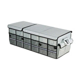 (Gray) Trunk Organizer Luggage Oxford Cloth Cargo Organizer for All Vehicle Car SUV Black
