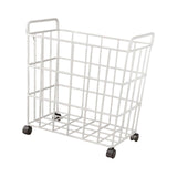 (White S) Sports Ball Storage Cart Iron Convenient Ball Cart for Garages Gym Black L