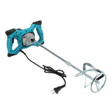 (Makita blue) Electric Concrete Mixer Portable Mortars Mixer with 6 Adjustable Speed Handheld Mud Mixer for Mixing Paint, Cement  Makita blue