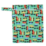 Portable Double Layer Baby Diaper Storage Bag Waterproof Outdoor Paper Diaper Bag(GreenCar )