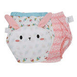 Learning Pants Cartoon Patch Cloth Diapers Baby Toilet Training Washable Nappy (2pcs/Set)Bunny 110