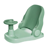 Infant Shower Chair Antislip Adjustable Sitting Lying Modes Foldable Stable Suction Baby Bathtub Seat for Bathroom Green