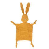 Baby Stuffed Bunny Security Blanket Double Layer Yarn High Absorption Appease Toy Soft Security Blanket Yellow