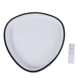 Ceiling Light Modern Dimmable Minimalist 3 Color Temperature Oval Triangle LED Flush Mount Ceiling Light with Remote Controlfor Bedroom Black
