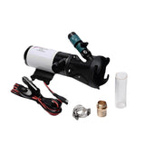Macerator Pump for RV 24V Self-Priming Sewage Pump 3-inch Water Inlet Double Four Leaf Blade 45L DC Electric Sewage Pump for RV Camper Motorhome Wast