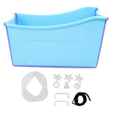 Large Toddler Bath Tub Collapsible Foldable Portable Bath Tub for Children Twins Large Size Blue