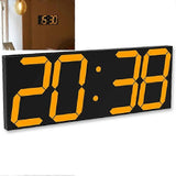 (Gold Font) Wall Sticker LED Wall Clock Decorative Clock Creative Acrylic Mirror Clock US Plug Remote Version Sealed Box