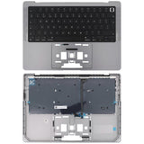 (Grey) For MacBook Pro 14 inch 2021 A2442 / 2023 A2779 Big Enter Version UK Keyboard with C Shell