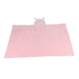 Baby Coral Fleece Hooded Towel Cute Bunny Ultra Absorbent Toddler Bathroom Towel for Infant Newborn Pink 31.5 X 59.1in