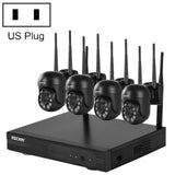 (Style 4) ESCAM WNK614 HD 3.0 Million Pixels 8-channel Wireless + 4IPC Wireless NVR Security System, AU Plug