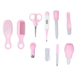 Baby Healthcare Set 10pcs Pink Lightweight Portable Complete Baby Grooming Kit for Toddlers