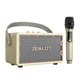 (White) Zealot MT01M Retro Card Portable Wireless Bluetooth Speaker with Microphone MT01 + 1 Mic
