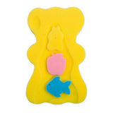 1.8in Thickness Baby Bath Sponge Mat Rubbing Skid Proof Soft Cartoon Shape Thicken Baby Bathing Sponge for Washroom Yellow