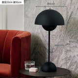 (Large Matte Black) 2023 New Denmark Bud Table Lamp Retro Table Lamp American Style Desk Lamp Charging Lamp Touch Nordic Decoration Table Lamp