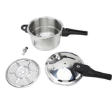Stovetop Pressure Cooker with Safety Valve Stainless Steel Explosion Proof Pressure Cooker Pot with Steaming Tray 26cm/10.2in, 9L