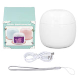 UV Pacifier Cleansing Box 2 Light Chips Long Standby USB Rechargeable Baby Nipple Cleaner White