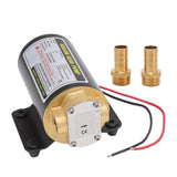 Electric Gear Oil Pump Thermal Protection Motor Pump Oil Transfer Pump with Brass Connector for Diesel Engine RL GP2400 24V 7A