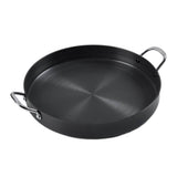 Korean Grill Pan Non Stick Coating Round BBQ Griddle Frying Pan for Indoor Outdoor Cooking 40cm / 15.75in