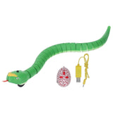 Infrared Remote Control Snake Realistic RC Snake Toy with Retractable Tongue Fast Moving for Kids Halloween Prank Gifts Green