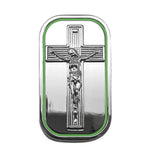 Metal Cross Slider Toy Push Portable Decompression Zinc Alloy Slider Toy for School Travel Green