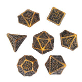 7Pcs Dice Multi Sided Metal Dices Home Decoration Ornament Game Accessory for Party Type 1