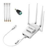 VONETS VAR1200-H 1200Mbps Wireless Bridge External Antenna Dual-Band WiFi Repeater, With 4 Antennas + DC Adapter Set