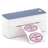 (US White Purple) Phomemo PM241-BT Bluetooth Address Label Printer Thermal Shipping Package Label Maker