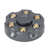 Metal ADHD Fingertip Rotating Toy Anxiety Stress Relief Brass Aluminum Alloy Hand Rotating Toy for ADD Gray