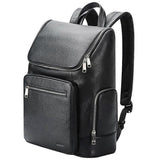 Bopai 61-122431 Large-capacity First-layer Cowhide Business Waterproof Laptop Backpack