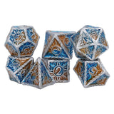 Polyhedral Dice Set 7pcs Polyhedral Game Dice Metal Stress Relief Toy for Role Playing Table Games Type C