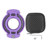 Fingertip Gyroscope Reduce Anxiety Free Rotating Metal Ring Decompression Toy with Wrench Screws Purple