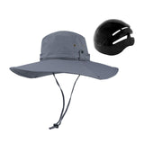 (Gray) Fisherman Cap Beach Hat with Hard Shell for Vacation Gardening School Gray