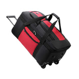 (Red) Duffel Bag with Wheels Rolling Garment Bag for Beach Traveling Business Trip Black