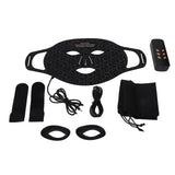 Beauty LED Light Face Device Silicone Skin Rejuvenation Wrinkle Pimples Removal 3 Gears Colors Light Face Device Black