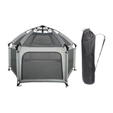 (light gray) Portable Playpen for Babies Sturdy Child Beach Playpen for Outdoor Home orange