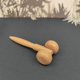 7-Piece Beech Mini Guasha Massager Set Wooden Massage Series Hand-Held Massager In Cloth Bag