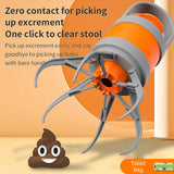 An Essential Tool for Pets - Portable Dog Feces Picker-upper, Eight-claw Pooper Scooper, Easily Soe The Problem of Pong